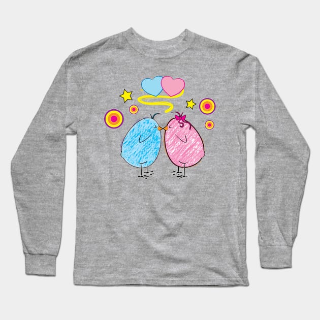 Chicks in Love Long Sleeve T-Shirt by PenguinCornerStore